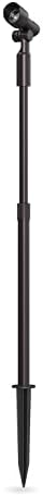 Malibu Low Voltage Spotlight 4W LED Telescopic Spot Light 12V Outdoor Oil Bronze Landscape Lighting 66 Lumen 2700K Warm White Metal Flood Light with Stake and Connector for Garden, Patio, Lawn by Unknown