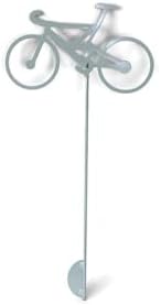 Hobby and Leisure Style Rustic or Powder Coated Metal Garden Stake or Stand (Bicycle 23" Tall Including Stake, Mint White) - Image 3