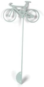 Hobby and Leisure Style Rustic or Powder Coated Metal Garden Stake or Stand (Bicycle 20" Tall Including Stake, Mint White) - Image 3