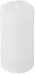 Mikasa LED Wax Pillar Candle, 3 x 6 Inch White Flameless Candle with Dancing Flame Effect, 5-Hour Timer, Battery Operated Candle for Home Decor and Table Decor by Mikasa
