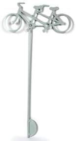 Hobby and Leisure Style Rustic or Powder Coated Metal Garden Stake or Stand (Tandem Bicycle 23" Tall Including Stake, Mint White) - Image 2