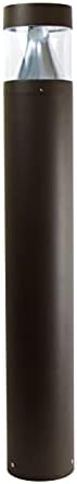 Solus Round Tunable LED Bollard – Switchable Wattage (12W–22W), 1600–3000 Lumens – Adjustable CCT 3000K/4000K/5000K – Black or Bronze Path Light (Bronze, Round/Single Pack) by Solus