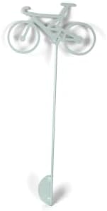 Hobby and Leisure Style Rustic or Powder Coated Metal Garden Stake or Stand (Bicycle 20" Tall Including Stake, Mint White) - Image 2