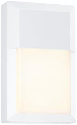 LIT-PaTH Outdoor Wall Light Fixture, Aluminum, LED 3000K, White, 1 Pack by LIT-PaTH