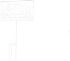 Grow. Dammit. Metal Garden Stake 20 to 28 Inches Tall (Large 28", White) - Image 2