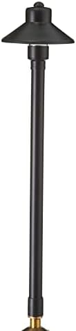 VOLT Flat Hat 12V Black Brass Path Light (5" Shade, 24" Tall) - Image 3