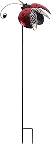 Sunset Vista Designs Garden in Motion Balancing Spinner Stake Yard Art, Ladybug, 43.25" x 13" x 12" - Image 3