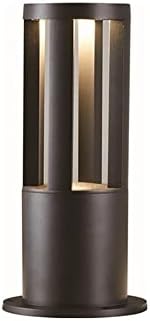 Modern Black Outdoor Bollard Light Waterproof IP65 Garden Landscape Pathway Lighting LED Post Lamp for Driveway, Yard Commercial Use 3000K by Unknown