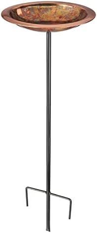 Good Directions Fired Copper Bird Bath on Garden Pole 13" - Image 5