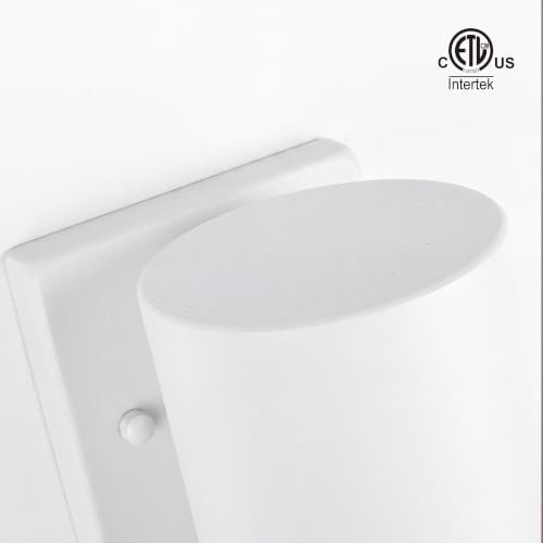 mirrea 7" Modern Outdoor Porch Wall Light, Matte White, Pack of 2 - Image 4