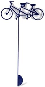 Hobby and Leisure Style Rustic or Powder Coated Metal Garden Stake or Stand (Tandem Bicycle 23" Tall Including Stake, Blue) - Image 2
