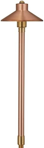 VOLT Flat Hat 12V Copper Path Light (7" Shade, 24" Tall) - Image 2