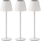 3 Pack Cordless Table Lamp, Portable Battery Operated Lamp with 3 Color Temps and Stepless Dimming, Rechargeable Table Lamp for Dinner, Desk, Cafe, Outdoor (White) by Keysays