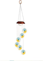 Evergreen Color Changing Solar Mobile with Spinning Light Refractor, Florals- 7 x 29 x 7 Inches Fade and Weather Resistant Outdoor Decoration for Homes, Yards and Gardens by EvergreenGarden