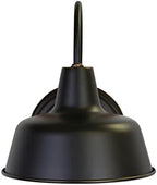 Design House Mason Farmhouse Gooseneck Barn Light, Outdoor Exterior Porch or Patio Wall Light Fixture, Oil Rubbed Bronze, 8 Inch Diameter, 1-Pack, 519504 - Image 2