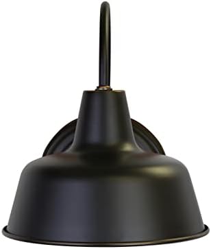 Design House Mason Farmhouse Gooseneck Barn Light, Outdoor Exterior Porch or Patio Wall Light Fixture, Oil Rubbed Bronze, 8 Inch Diameter, 1-Pack, 519504 - Image 2
