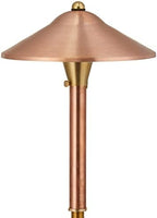 VOLT Max Spread 12V Solid Copper Mini Path Light (15" Tall, 9" Shade) by VOLT