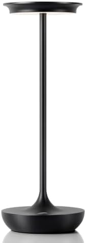 LED Rechargeable Cordless Table Lamp Battery Operated Light Black by Tpczqj