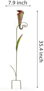 Whimsical Metal Carnivorous Plant Garden Stake Pitcher Plant Sculpture - Image 2