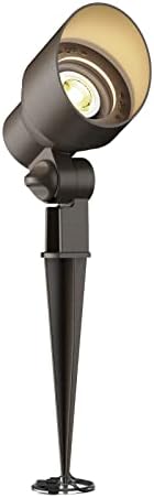 GOODSMANN Low Voltage Landscape Lights Landscape Floodlights Spotlights 3W LED 200 Lumen with Replaceable Bulb 12V AC with Metal Stake Cable Connector 9121-16503-01A by GOODSMANN