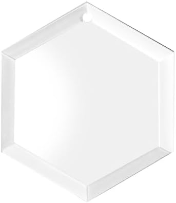 National Artcraft 4-3/4" Hexagon Shaped Clear Glass Suncatchers - (Pkg/6) by NationalArtcraft