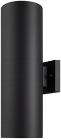 mirrea 18" Modern Outdoor Porch Light in 2 Lights, Matte Black, 1 Pack by mirrea