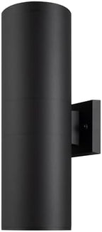 mirrea 18" Modern Outdoor Porch Light in 2 Lights, Matte Black, 1 Pack by mirrea