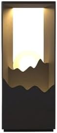 Outdoor Bollard Light, Stainless Steel Body, PC Light Panel, Exterior Pathway Lighting, Modern Landscape Post Lamp, Yard Garden Walkway Patio Driveway Lawn Courtyard Area by Unknown