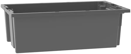 Akro-Mils 35180 Nest and Stack Plastic Storage Container and Distribution Tote, (18-Inch L x 11-Inch W x 6-Inch H), Gray, (6-Pack) - Image 4