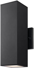mirrea 12" Modern Outdoor Porch Light in 2 Lights, Matte Black, 1 Pack by mirrea