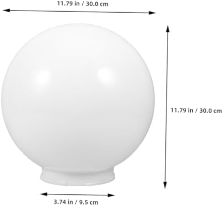 Acrylic Globe Replacement Lamp Shade Cover White - Image 2