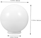 Acrylic Globe Replacement Lamp Shade Cover White - Image 2