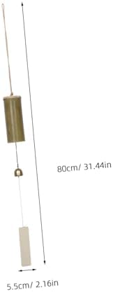 Bamboo Wind Chime Decoration, Traditional Green Outdoor Hanging - Image 2