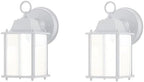WISBEAM White Outdoor LED Wall Lantern, 2 Packs Outdoor Porch Light Fixture, Aluminum Housing Plus Glass, Wet Location Rated, ETL Qualified, 3000K by WISBEAM