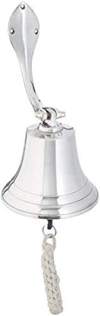 Hampton Nautical BL2021-7C Chrome Hanging Harbor Bell 5” - Nautical Decor - Nautical Home Decoration by Handcrafted+Model+Ships