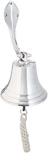 Hampton Nautical BL2021-7C Chrome Hanging Harbor Bell 5” - Nautical Decor - Nautical Home Decoration by Handcrafted+Model+Ships