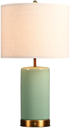 O’Bright Dune - Battery Powered Table Lamp, Rechargeable Cordless Ceramic Lamp, Full-Size 24 Inch Height, 4-Level Dimming, Smart Safety Protection, Type-C Fast Charging, LED Bulb Included, Sage Green by OBright
