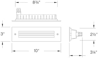 Hinkley Sparta Dash Large 12V Louvered Brick Light, Stainless Steel Black - Image 2