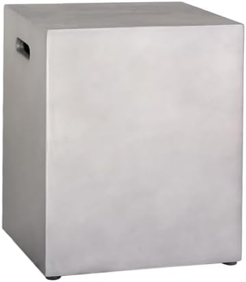Propane Tank Cover Table, 20 LB Propane Tank Storage Box, Modern Outdoor Gas Tank Covers Hideaway Table for Propane Fire Pit and Gas, Square Tank Holder with Handles (Gray) 16'' X 20'' by ReeQuo-BEAUTYYOURHOMEBEAUTYYOURLIFE