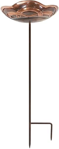 BB-11-S Dara Birdbath with Stake, Copper, Roman Bronze by Oakestry