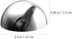 MERRYHAPY 6Pcs Stainless Steel Mirror Surface Garden Hemisphere Balls Hollow Gazing Globes Outdoor Lawn Reflective Decor Sphere - Image 2