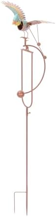 Zaer Ltd. Metal Rocking Bird Garden Stakes, 53 Inch Tall, Colorful Hand-Painted Birds, Spring Motion (Blue & Yellow Blue Jay) - Image 3