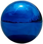Outdoor Garden Gazing Mirror Ball: Gazing Ball, Stainless Steel Garden Mirror Globe, for Home Outdoor Pond Swimming Pool Decoration Gift, Hollow Floating Reflective Globe (Blue,8in) by RVKXHD