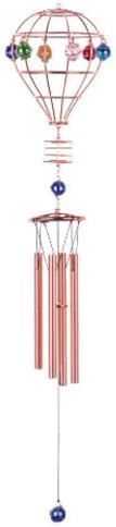 StealStreet SS-G-99718 Wind Chime Copper & Gem Air Balloon Garden Decoration Hanging Decor by Paykoc+Imports