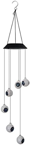 QUQUQ Wind Chime Hanging Decoration LED Solar Wind Chime Colorful Color Changing Eyeballs Mobile Light, Wind Chime by Unknown