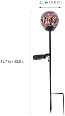 Toddmomy Solar Garden Lamp Glass Ball with Aa 1.2v 300mah Stainless Steel - Image 2