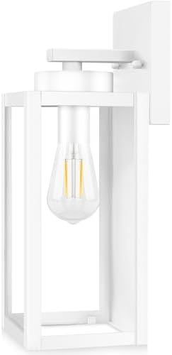 BesLowe Outdoor Wall Light, Modern Exterior Porch Sconce Lighting, White by BringYourBrightFuture