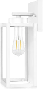 BesLowe Outdoor Wall Light, Modern Exterior Porch Sconce Lighting, White by BringYourBrightFuture