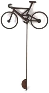 Hobby and Leisure Style Rustic or Powder Coated Metal Garden Stake or Stand (Bicycle 23" Tall Including Stake, Naturally Rusted) - Image 2