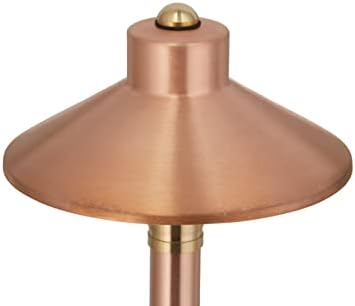 VOLT Flat Hat 12V Copper Path Light (7" Shade) & 3W 2700K G4 LED Bulb - Image 3